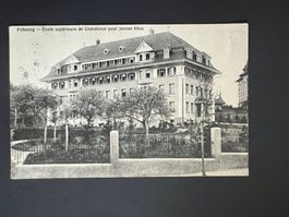 Ansichtsk. 1915 Fribourg Mädchenschule   (V537)