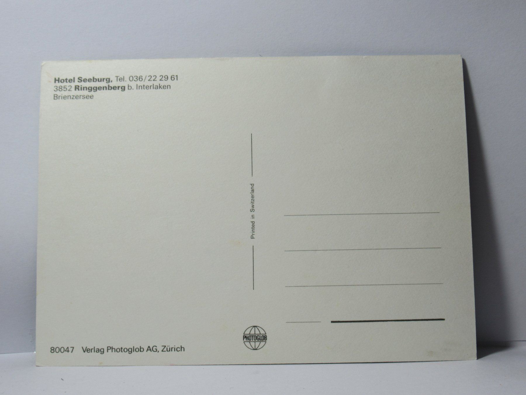 Cartoline postali: Hotel Seeburg , Ringgenberg – Nuovo (secondo la descrizione) da Grenchen venduto da Bluemchen1900 2