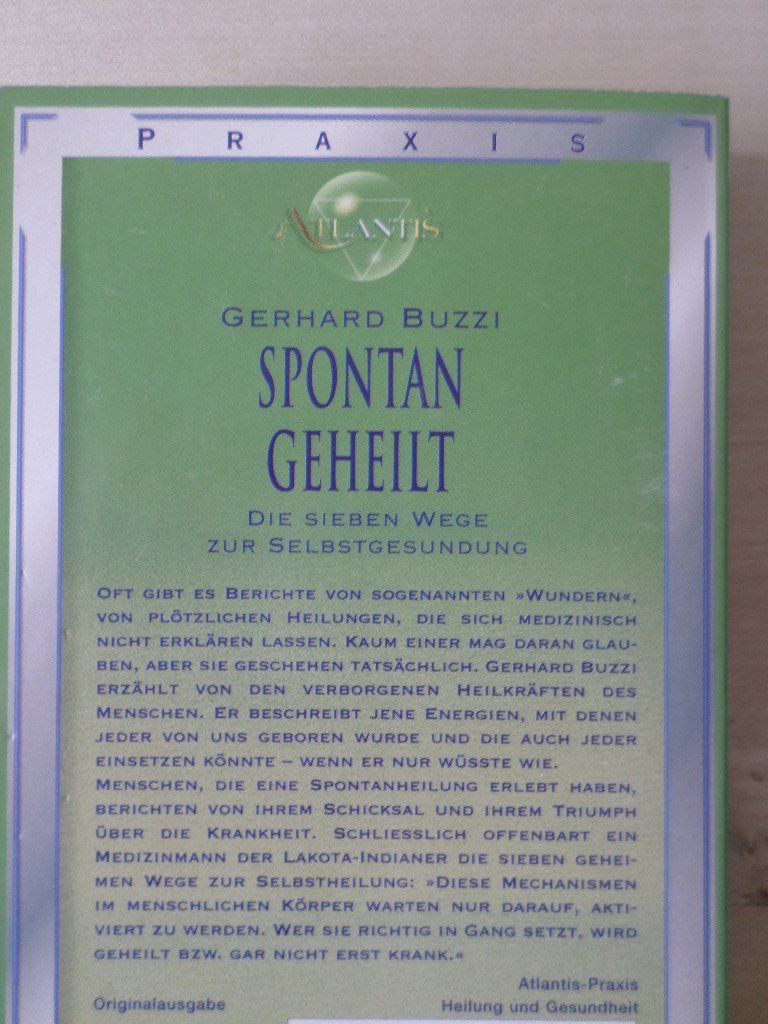 Libri: Spontan Geheilt / Gerhard Buzzi – Usato da Liestal venduto da man_7bt6 1