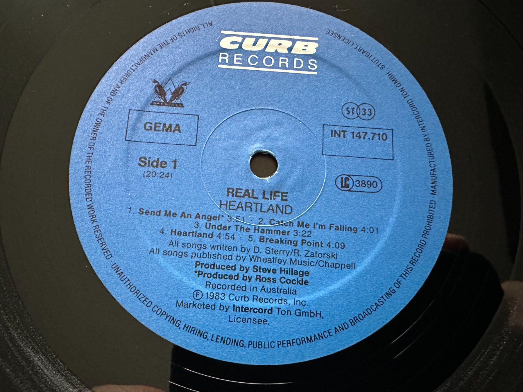 Dischi in vinile: REAL LIFE LP HEART LAND – Usato da Sion venduto da jaipur1401 5