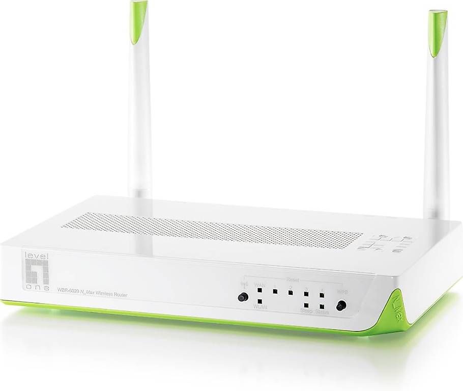 Modem & Router: LevelOne WBR-6020 Green LevelOne 300Mbps Wireless Router – Usato da Nürensdorf venduto da Cspeedy1