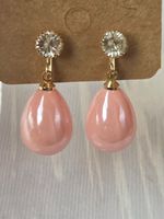Ohrclips Modeschmuck Perlen Style Apricot