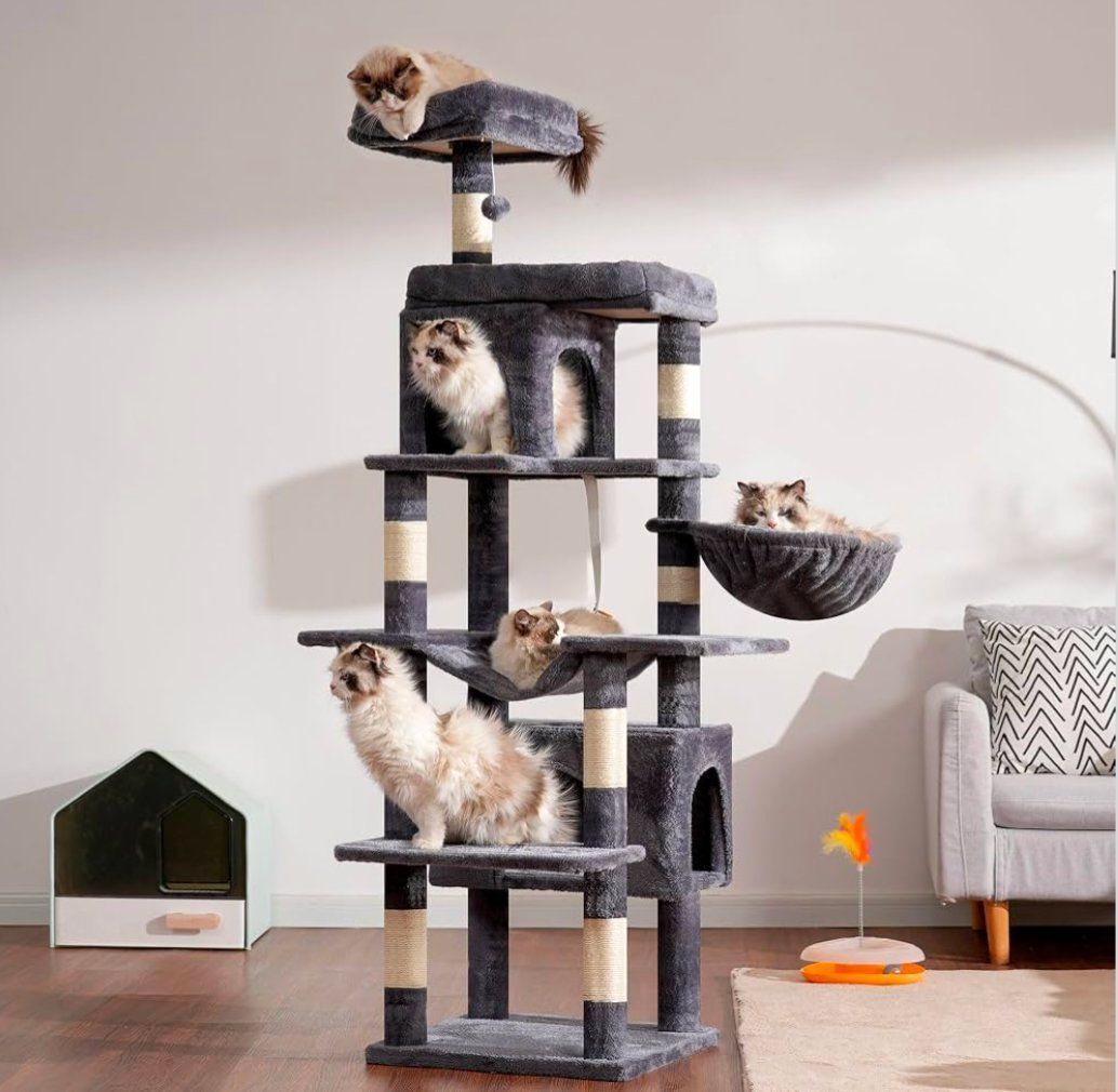 Tiragraffi: Katzenbaum 178 cm hellgrau,  rauchgrau oder beige – Nuovo e nell'imballaggio originale da Winterthur venduto da SwissPrime 2