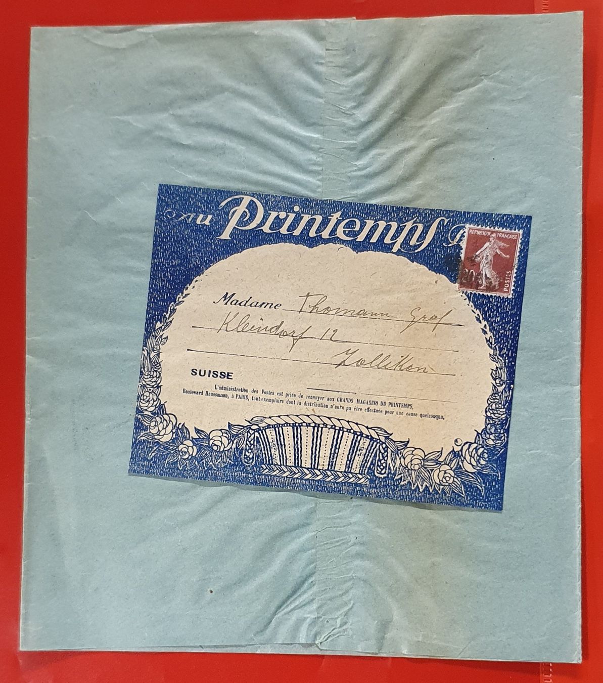Tutti i francobolli: Streifband "Au Printemps Paris" – Usato da Kreuzlingen venduto da Rschweiz1 1