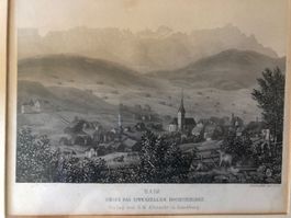 RÜDISÜHLI.GAIS.Wunderschöne Aquatinta.