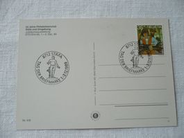 1989 Tag der Briefmarke, Stäfa - Jub.karte Philat. Stäfa