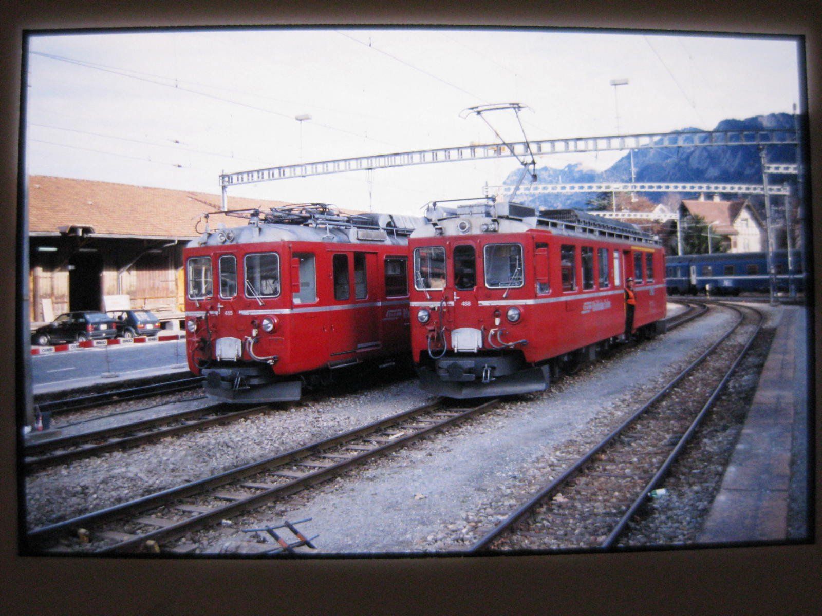 Dia: Chur 1997, Rhätische Bahn RhB, ChA, Sie kaufen ein Orig (Neu ...