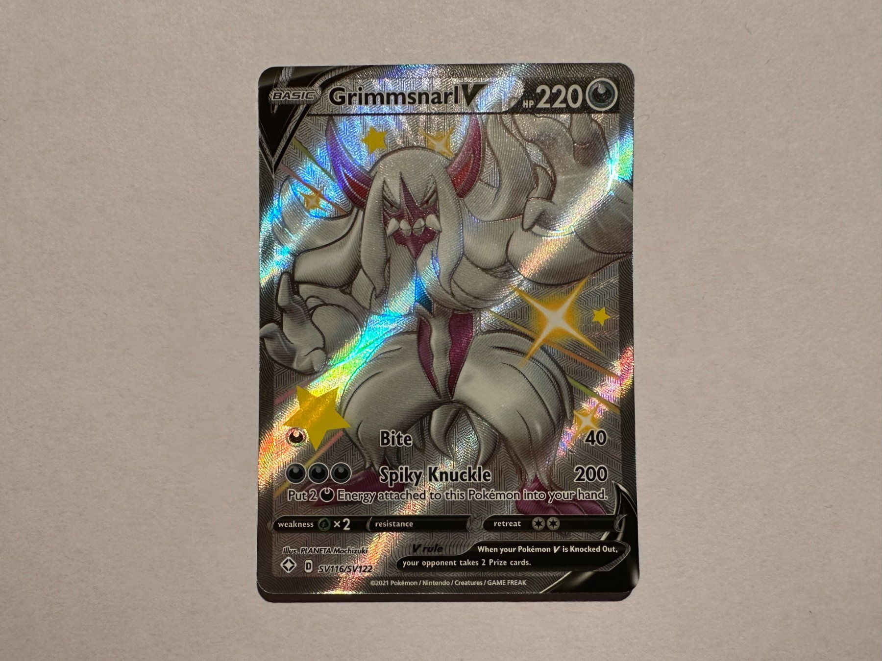Pokémon Carte collezionabili: Grimmsnarl V Shiny Shining Fates EN – Usato da Hagendorn venduto da Pokecollectorch 1