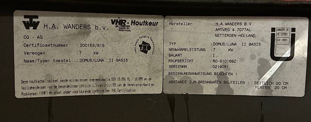 Schwedenöfen: Vends poêle à bois WANDERS – Gebraucht aus bevaix von jcmarchet 1