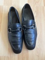 Mocassins élégants en cuir noir Salvatore Ferragamo T44