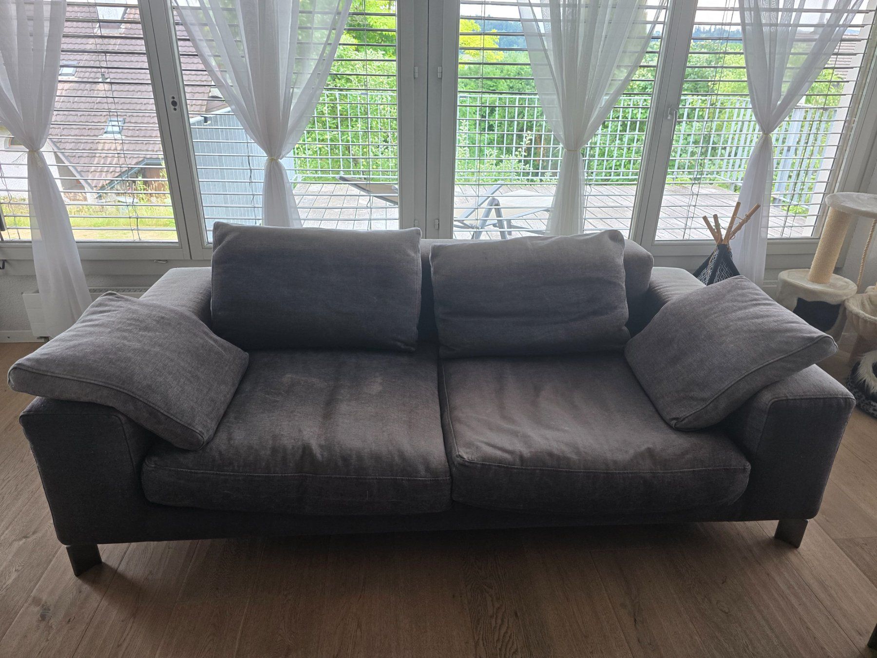 Divani: Busnelli Sofa dunkelgrau 3er und 2er gebraucht – Usato da Matzingen venduto da Lilo1407 4