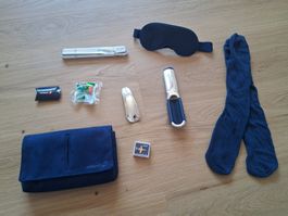 Swissair Fokker 100 Gold Pin + Amenity kit (rar)