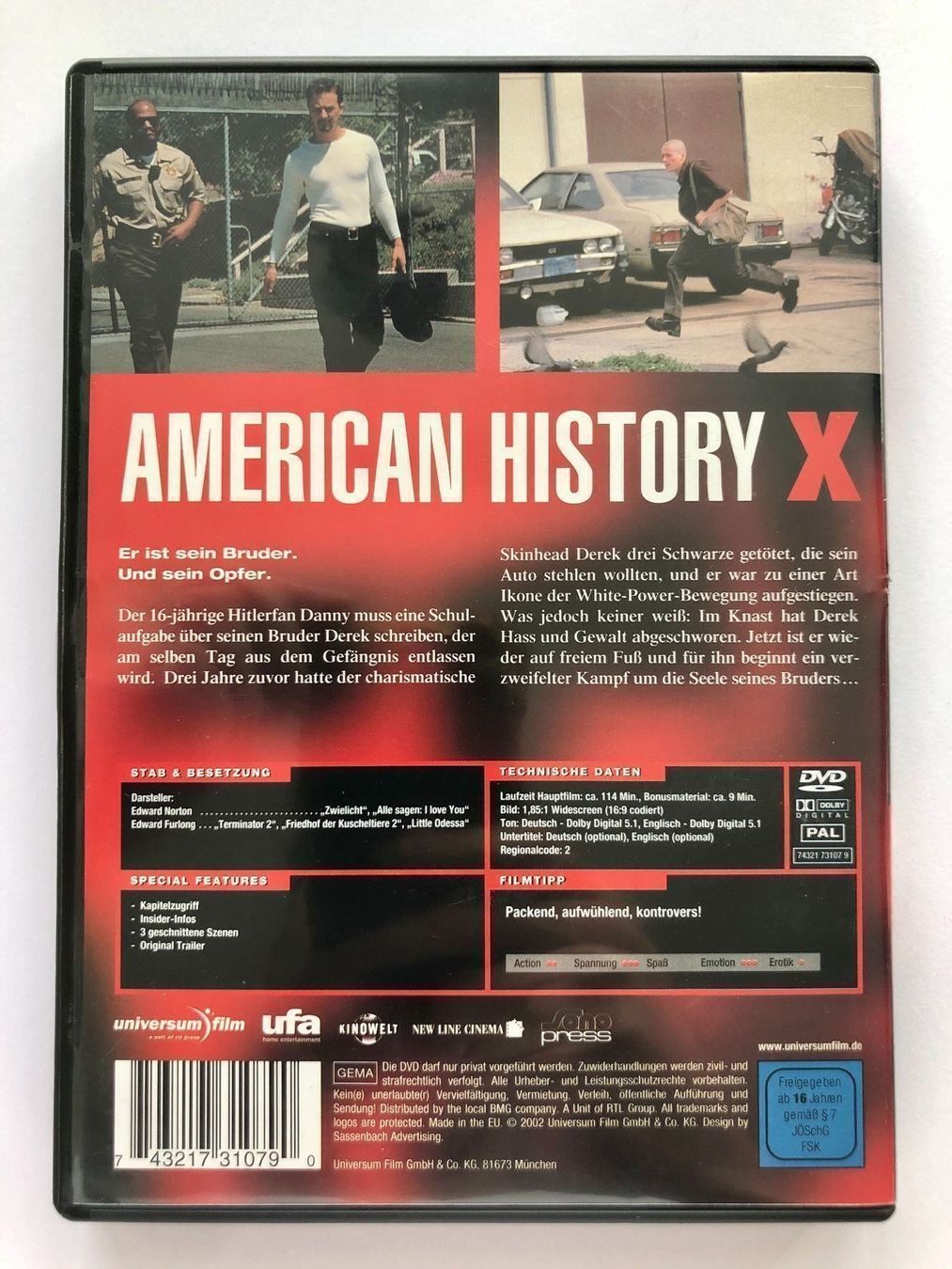 Tutti i DVDs: DVD - American History X – Usato da Zürich venduto da T_H_O_M_A_S 1