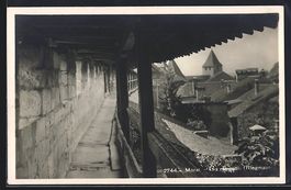 AK Morat, Les remparts, Ringmauer, 1929