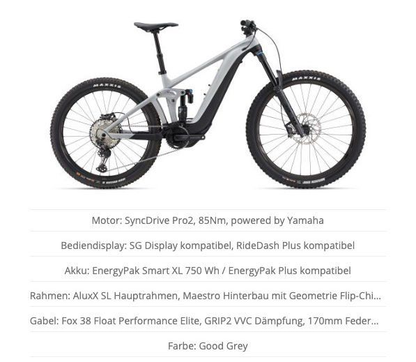 Giant Biciclette: Giant Reign E+ 1 Pro MX - Grösse L - 2022 - KOMPLETT – Usato da Zürich venduto da Joempie