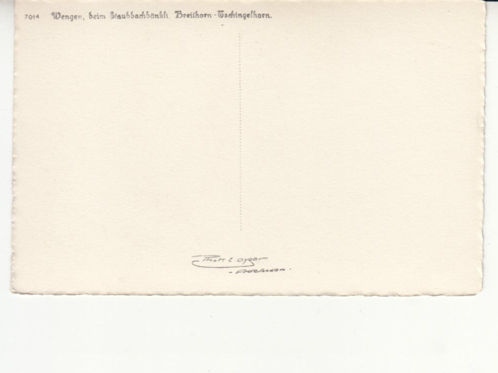 Cartoline postali: Wengen Staubbachbänkli ca. 1930 – Usato da Bürglen TG venduto da StampGraf 1