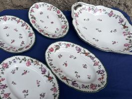5 AntikeTeller Blumenmuster Keramik guter Zustand