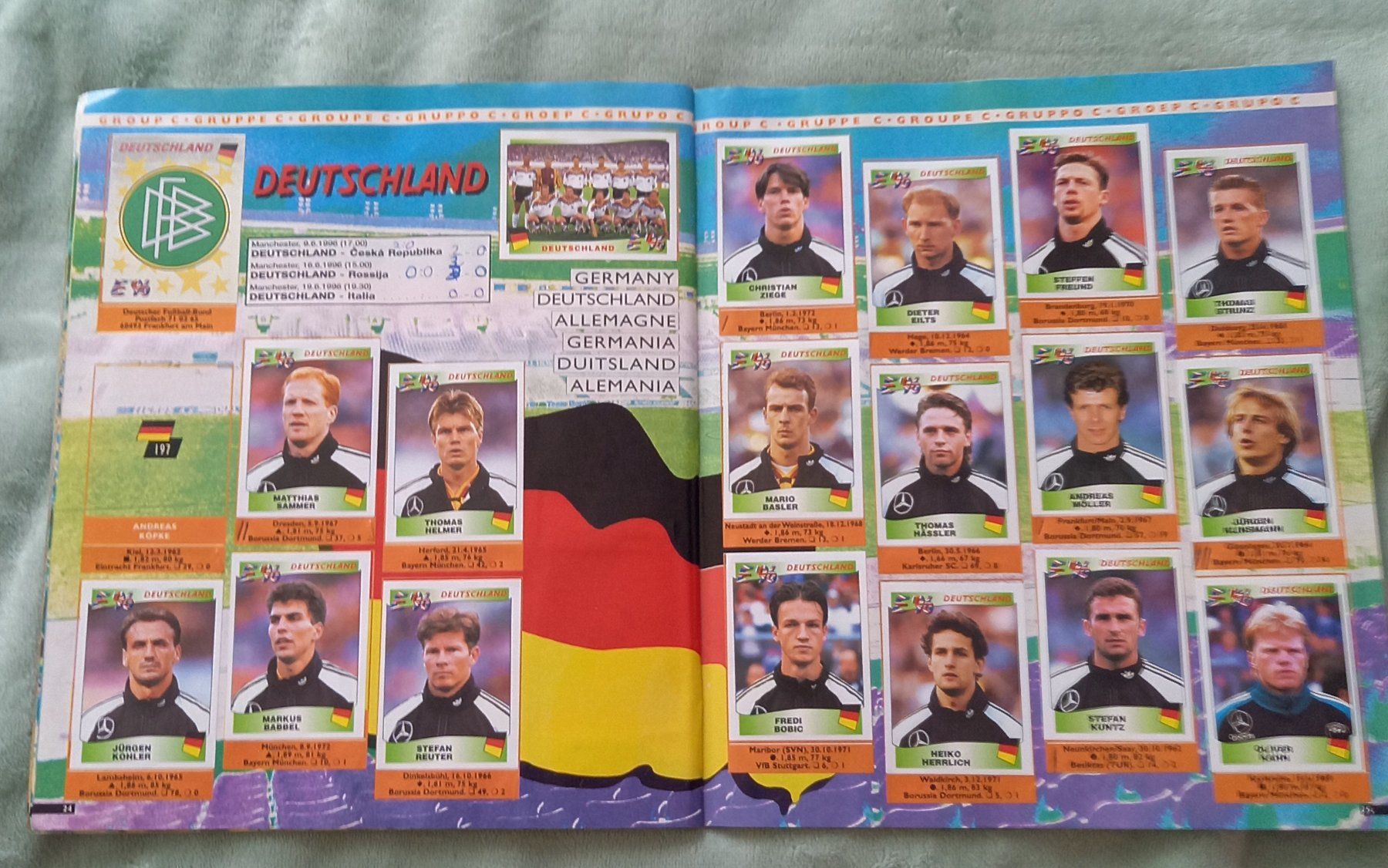Panini Album: Panini Europa 96 Album – Usato da zürich venduto da Maratonga 4