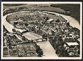 AK Bremgarten /AG, Fliegeraufnahme, 1947