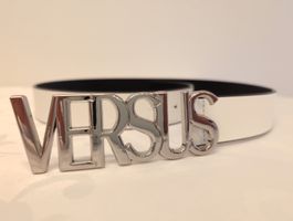 Versace Leder Gürtel, Neuwertig, weiss , 90