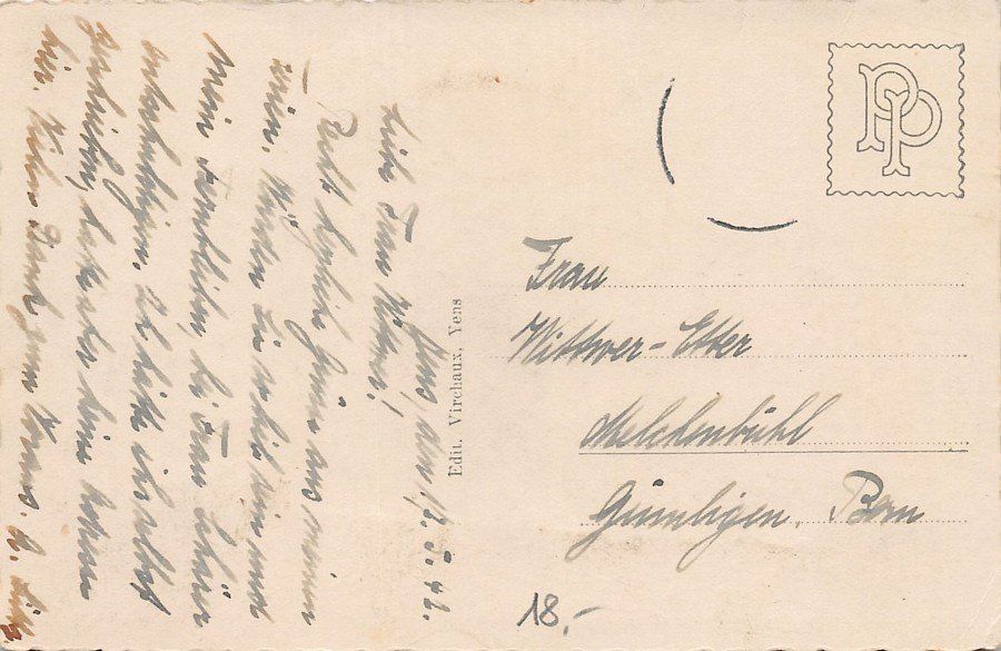 Ansichtskarten: Yens, le Martinet, circulée 1942 – Gebraucht aus Frauenfeld von POML 1