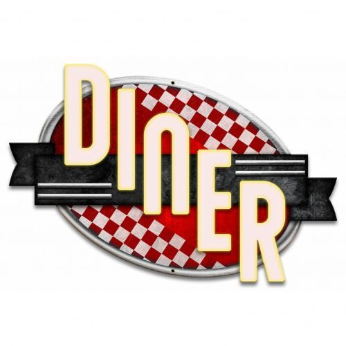 Insegne: Diner Neon Blechschild – Nuovo (secondo la descrizione) da Schalunen venduto da schwabspielautomaten