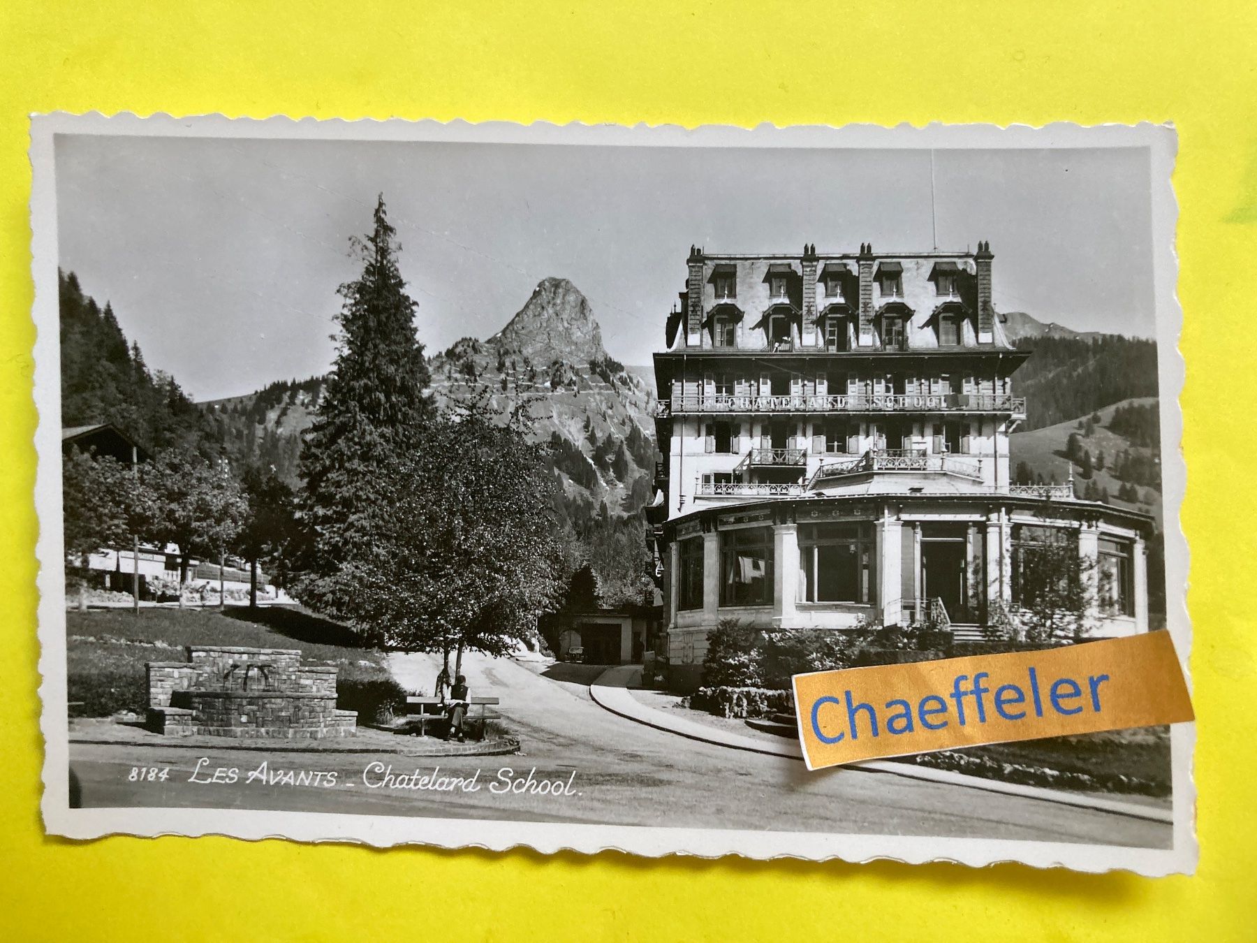Ansichtskarten: 8184 Les Avants - Chatelard School – Gebraucht aus Zürich von Chaeffeler