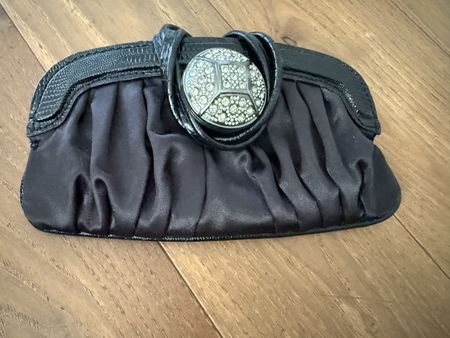Abendtasche schwarz mit Strassbesatz guter Zustand