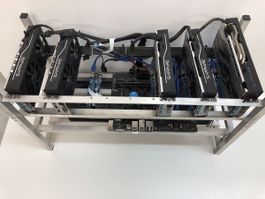 Mining Rig 4x RX 4 GB, 1 RX580 8GB Sapphire Nitro+