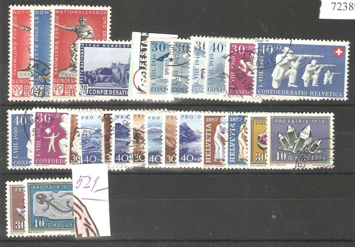 Alle Briefmarken: 26 PP gest. mit einer Abart – Gebraucht aus Lausanne von Whorvath
