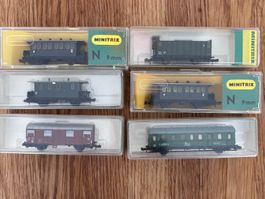 Minitrix div Wagen Spur N