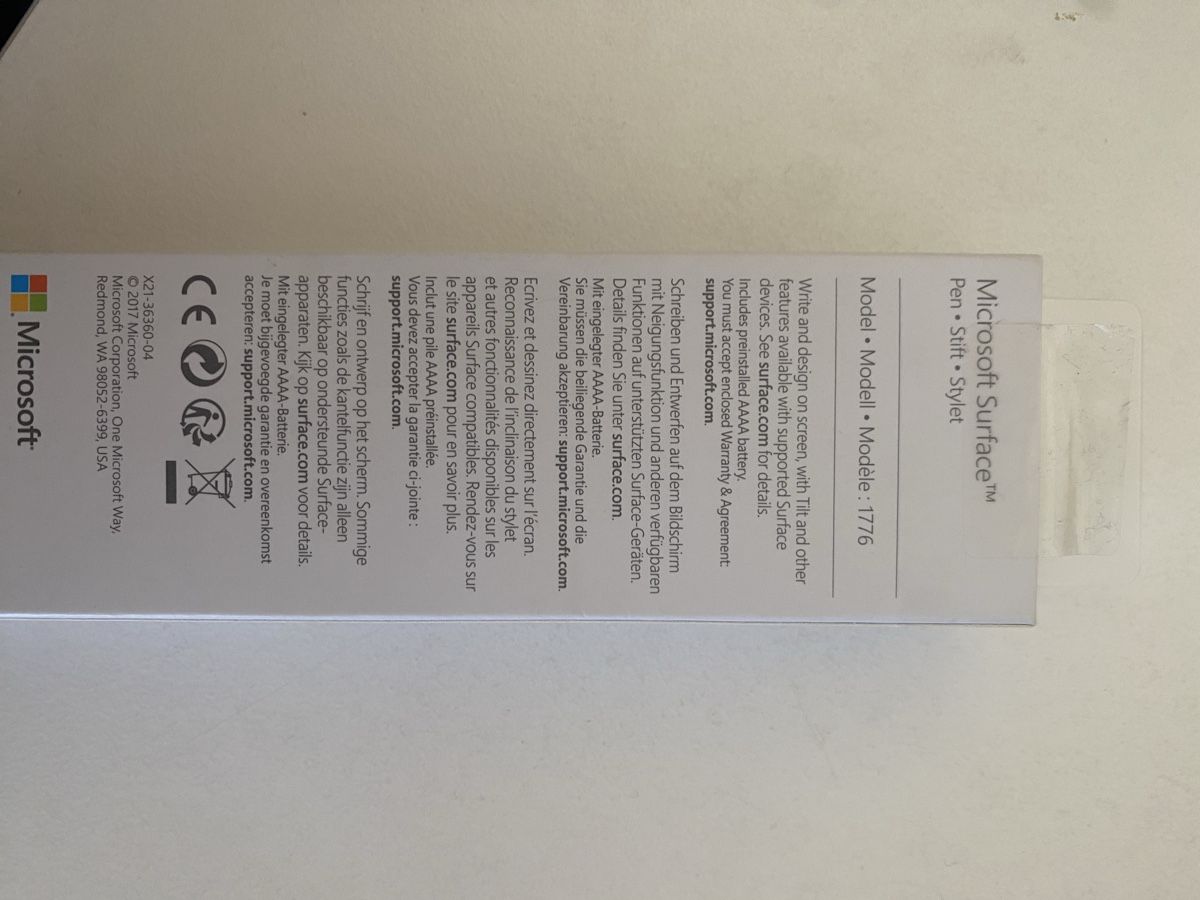 Microsoft Stifte & Marker: Microsoft Surface Pen Model 1776 – NEU/OVP, Silber – Neu und originalverpackt aus Buchrain von bir_7yhj 2