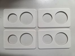 Doppel Steckdose Abdeckung Standard TopZustand 1x d42 1x d58