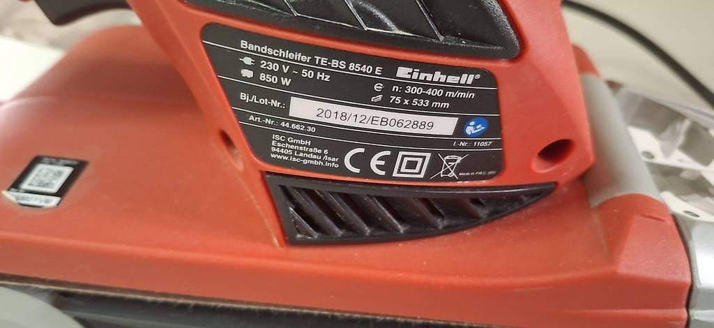 Smerigliatrici & Lucidatrici: Einhell Bandschleifer TE-BS 8540 E  850 W – Usato da Rüti ZH venduto da Liliane_market 6
