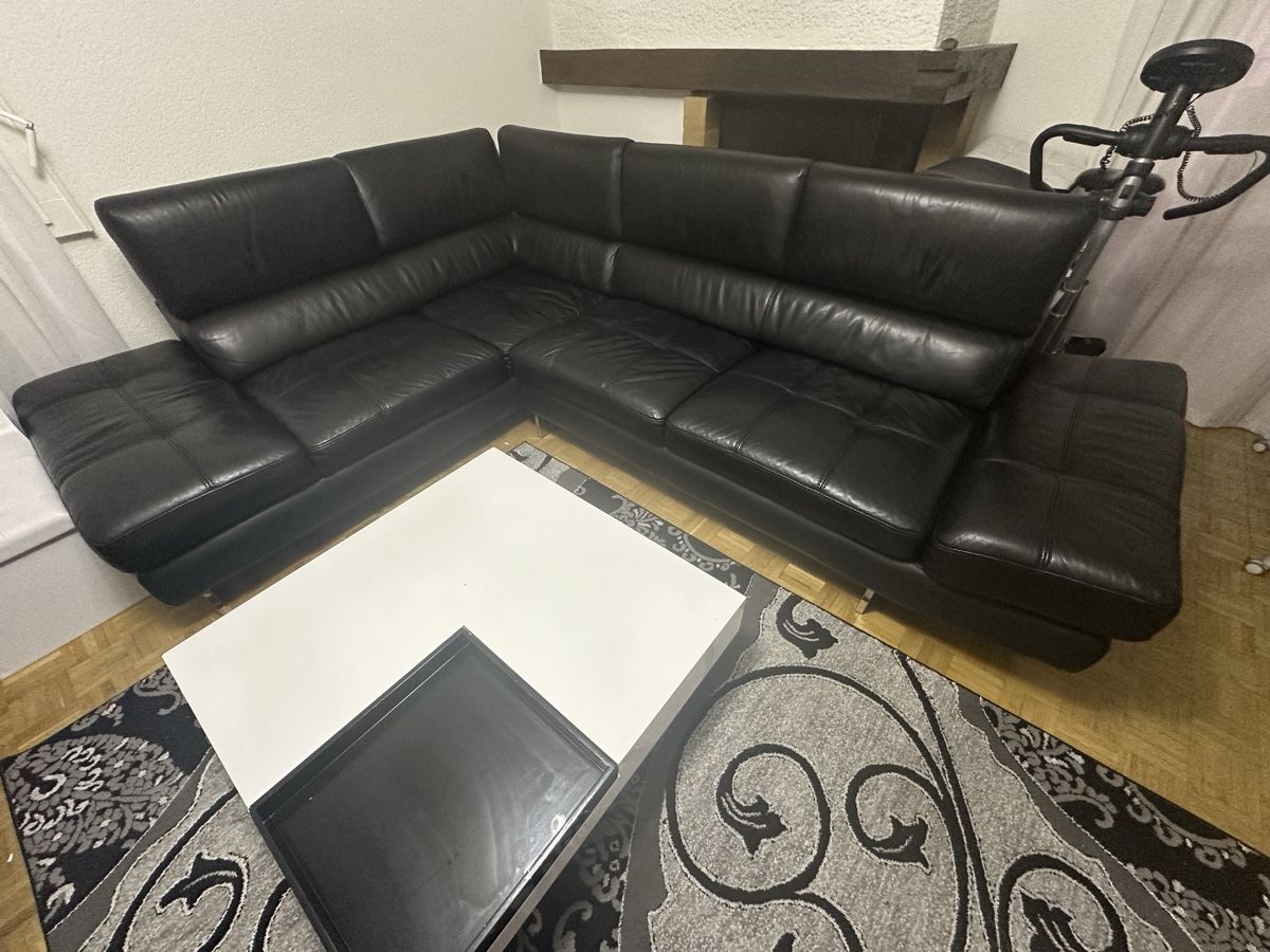 Sofas: Salon cuir 100% – D'occasion à Biel/Bienne par orange1 1
