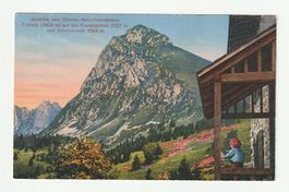 Postkarte 1926 Aussicht Zürcher Naturfreundehau Frönalpstock