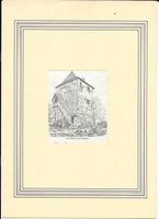 Halten Der Turm Holzschnitt um 1900