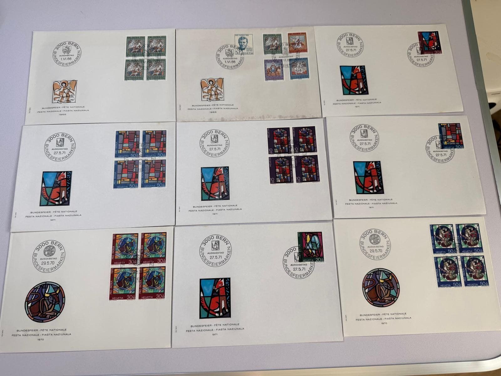 Tous les timbres: 9 Stück Ersttagsbrief (84) – Neuf (Voir description) à Tafers par nicole.ts