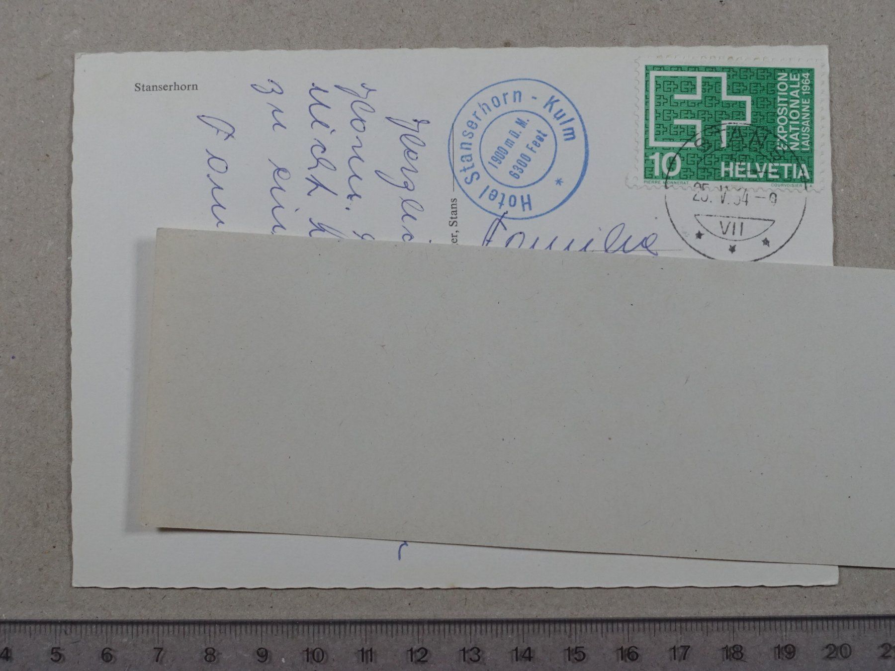 Ansichtskarten: Stanserhorn, Stans, 1964 – Gebraucht aus Lenzburg von fh1 1
