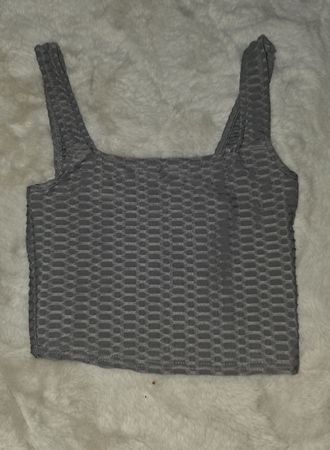 Graues Sporttop mit Strukturmuster, Grösse S, wie neu!