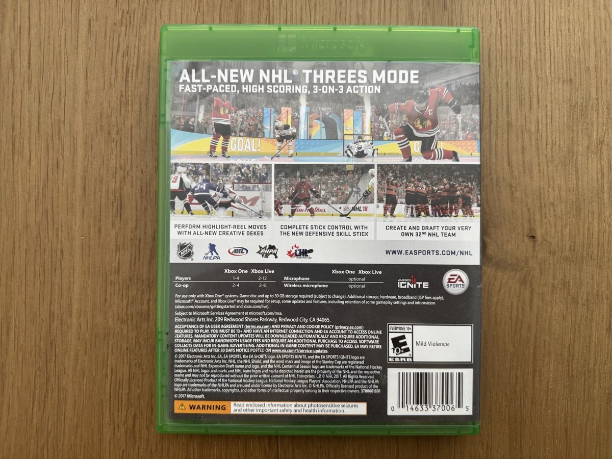 Jeux: XBOX ONE - NHL 18 – D'occasion à Fislisbach par luepa 1