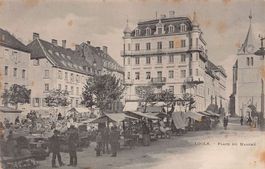 Locle, Place du Marché, vers 1900