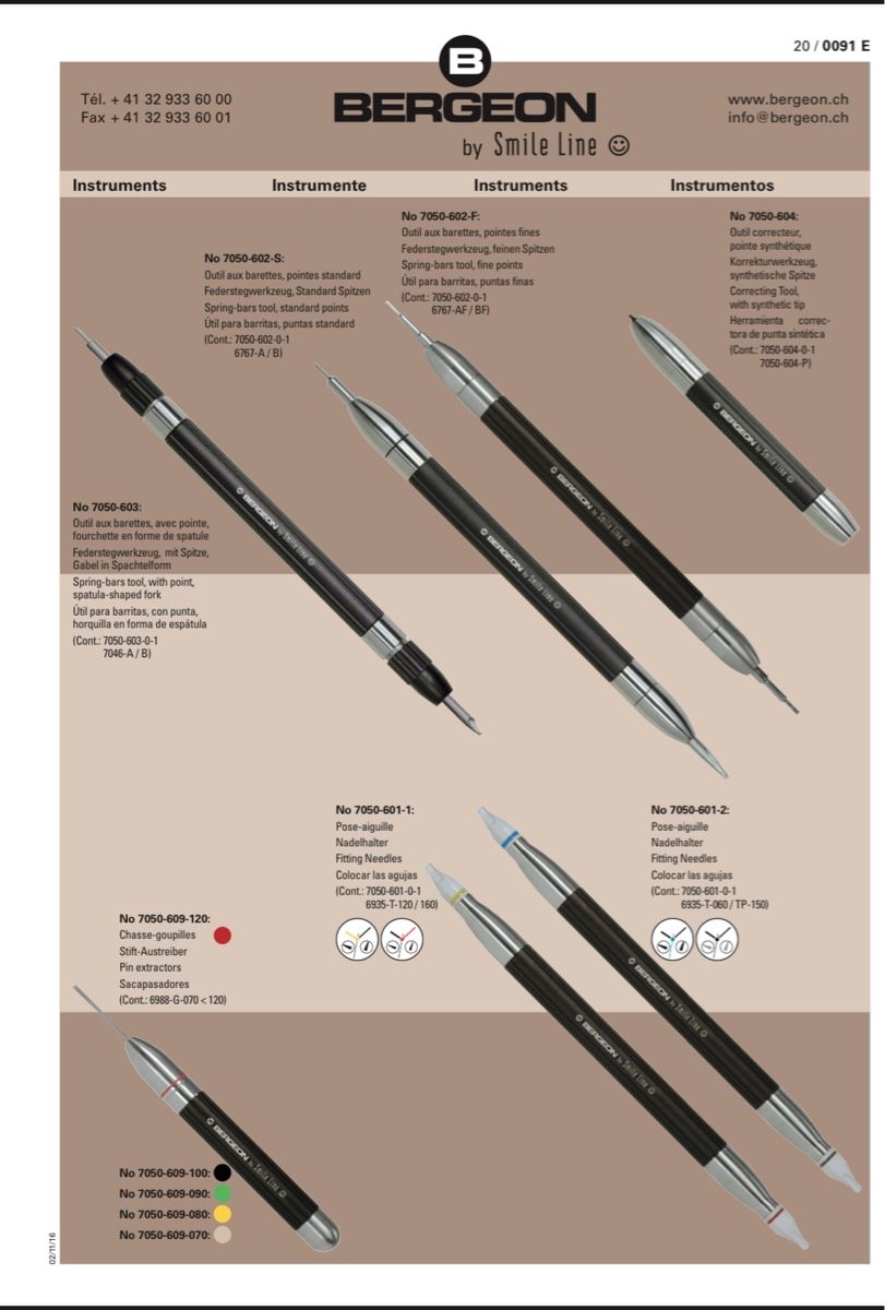 Bergeon Tutti gli attrezzi: Outil bergeon smile line – Nuovo e nell'imballaggio originale da la chaux de fonds venduto da corido 2