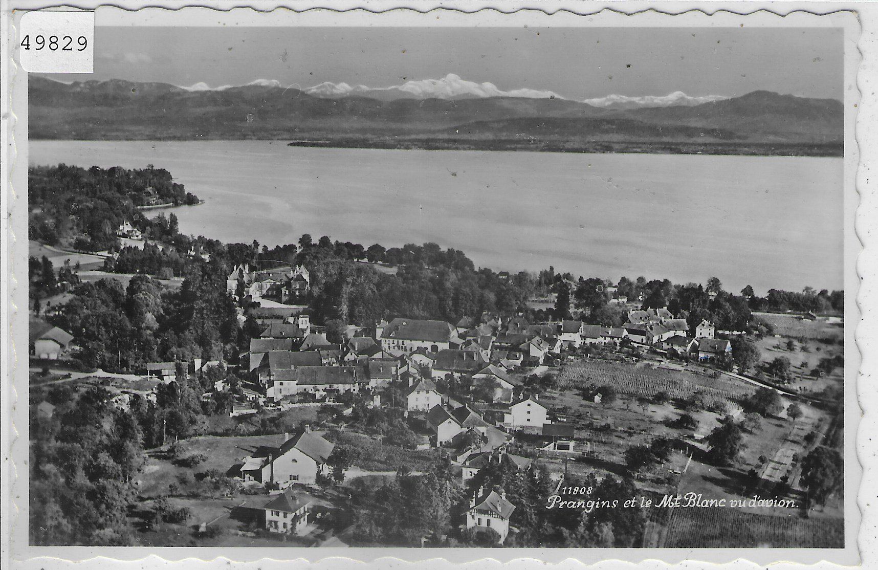 Cartoline postali: Prangins et le Mr. Blanc vu d'avion – Usato da Ettingen venduto da Kartenplanet