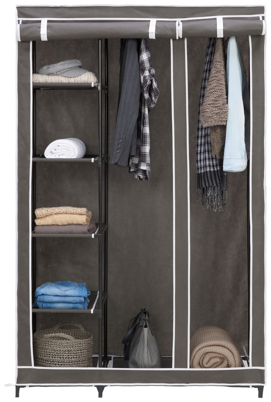 Schränke: Stoffschrank grau 110x178x46cm – Neu (gemäss Beschreibung) aus Hombrechtikon von Mabukay 1