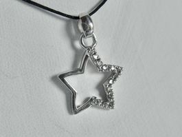 Stern Anhänger aus Silber 925 mit Zirkonia