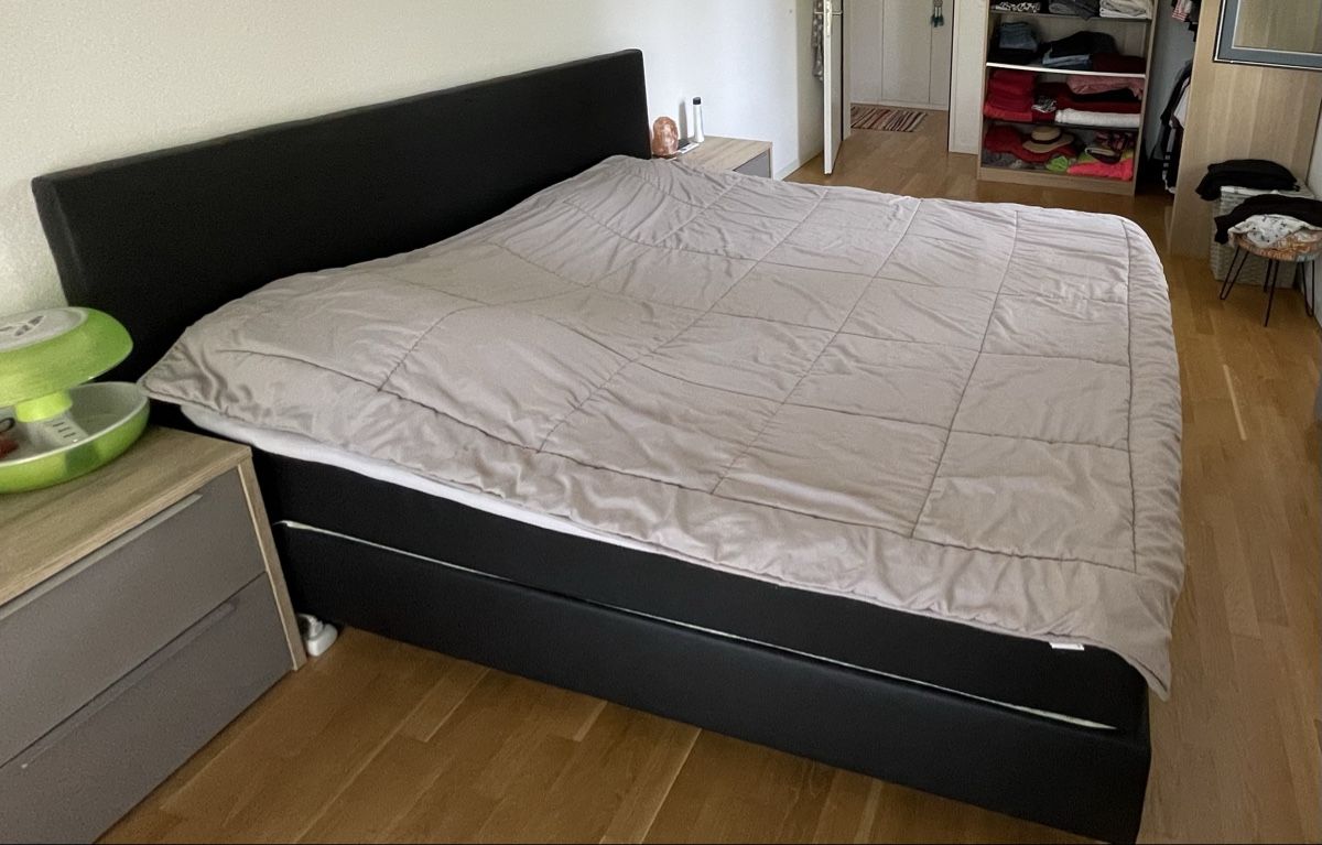 Letti: Boxspringbett Schwarz Kunstleder – Usato da Adliswil venduto da Medeno