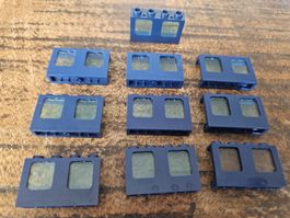 lego 61345 lot de 10 pièces Dark Blue Window 1 x 4 x 2