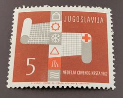 Jugoslawien 1962 Rotes Kreuz