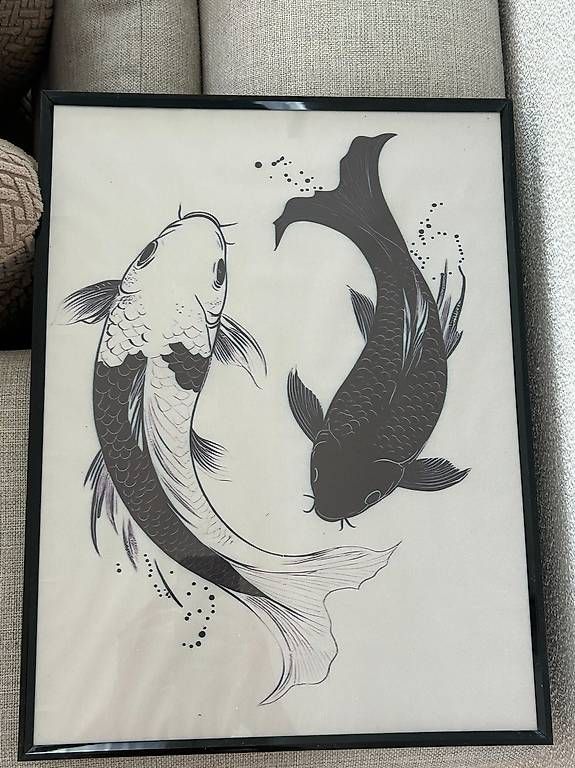 Foto & Immagini: Leinwandbild  Koi-Fischpaar – Usato da Adliswil venduto da nsm_r8qp 1